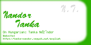 nandor tanka business card